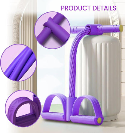 8-Tube Pedal Resistance Trainer – Adjustable & Detachable